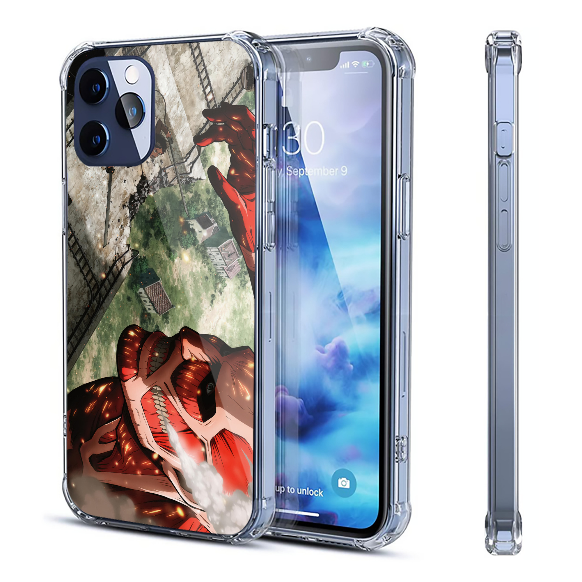 （画像用） 進撃の巨人 Attack on Titan 【iPhone 12シリーズ対応】透明スマホケース（クリアソフトケース）